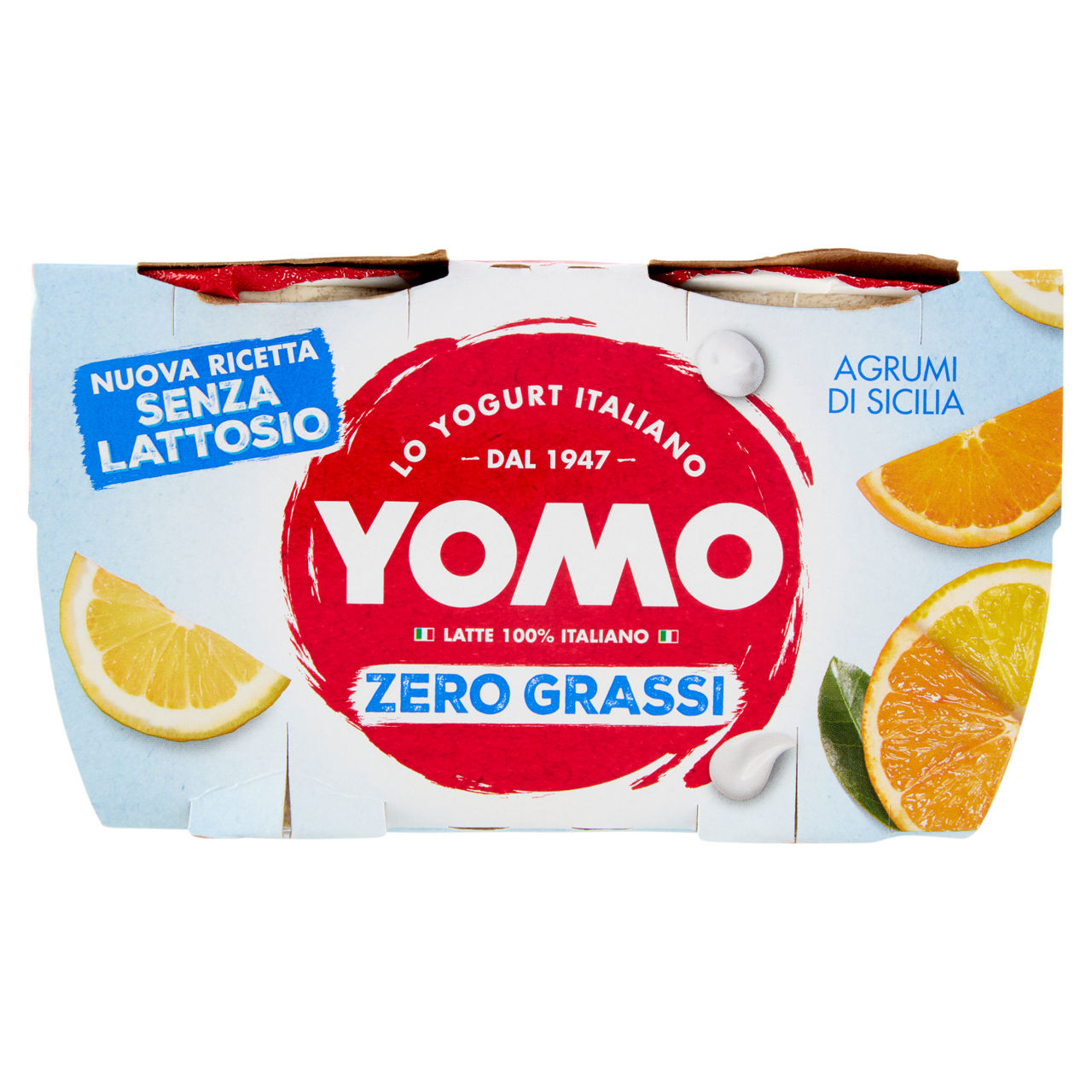 Yogurt zero grassi senza lattosio agli agrumi di Sicilia 2 pz da 125 gr