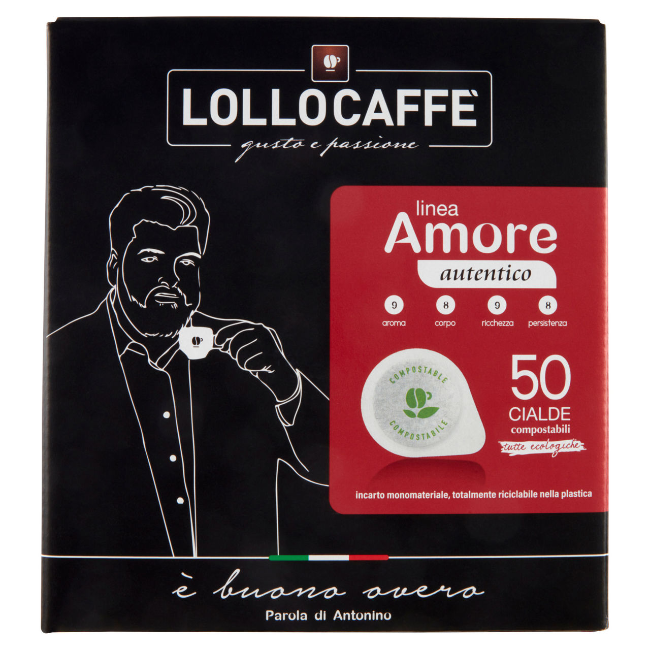 Caffè in cialde compostabili Amore Autentico 50 pz
