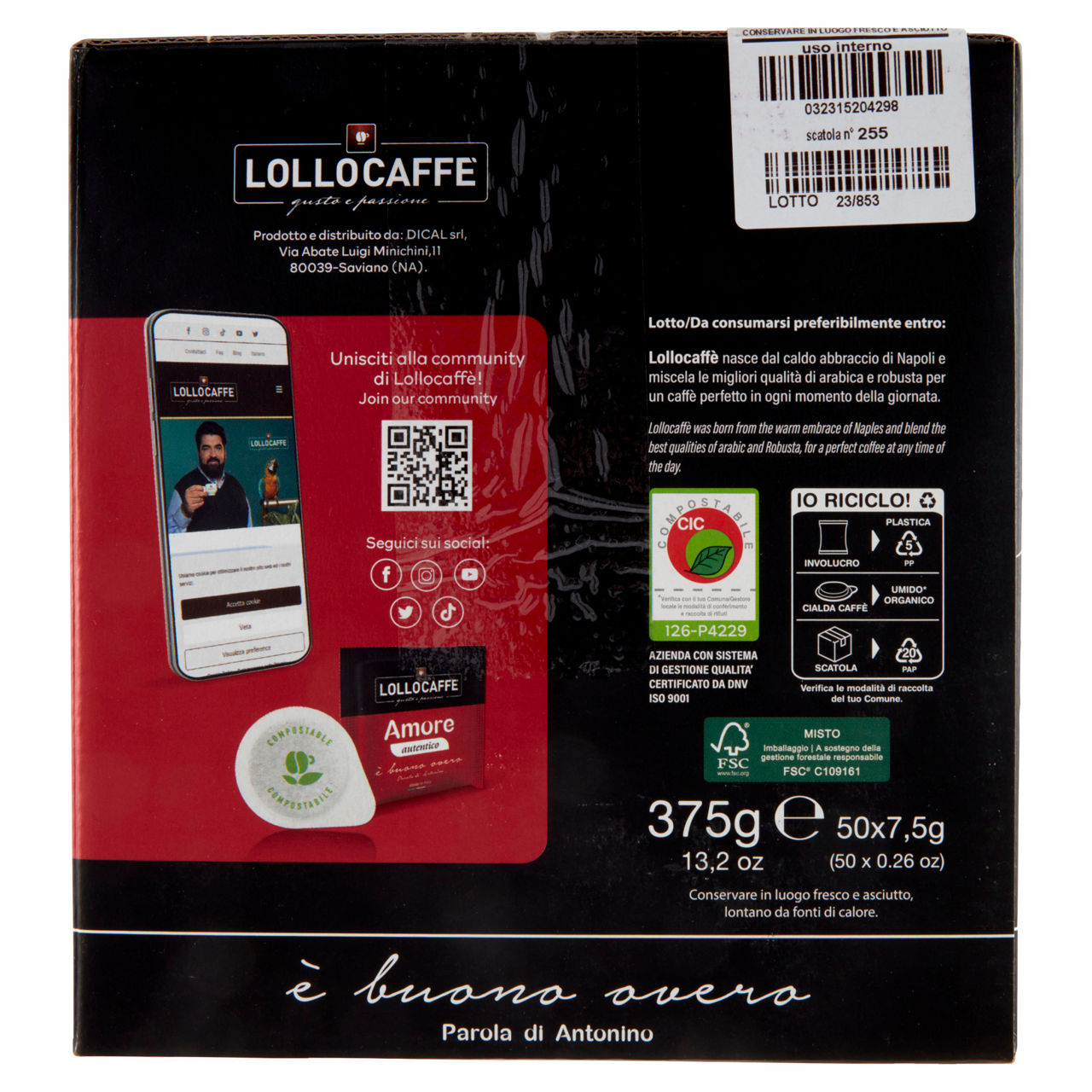 Caffè in cialde compostabili Amore Autentico 50 pz - Immagine 51