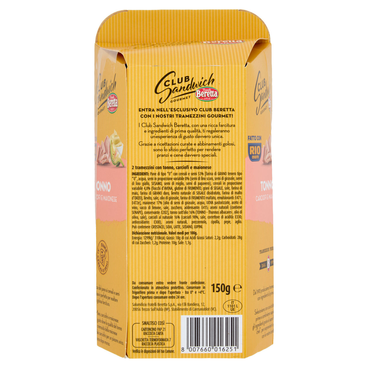 Club Sandwich Gourmet tonno carciofini e maionese 150 gr - Immagine 21