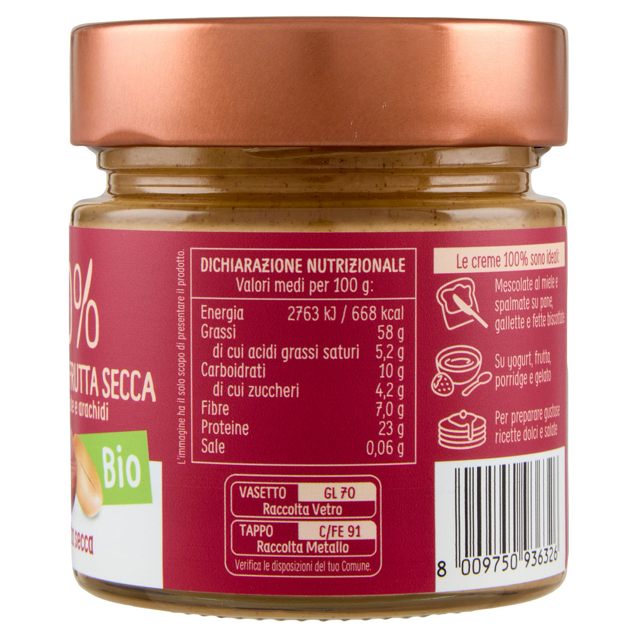 Crema 100% mix di frutta secca bio 175 gr - Immagine 11
