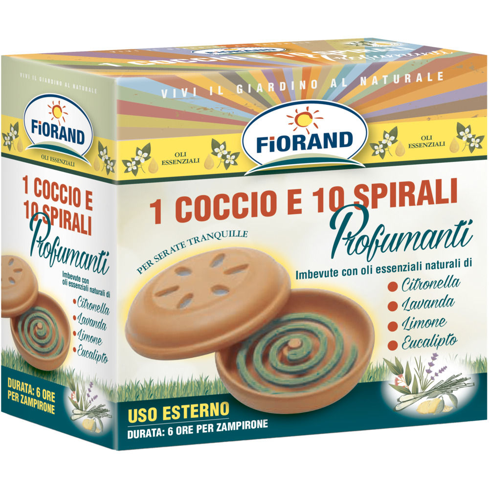 Portaspirali in coccio con 10 spirali profumanti