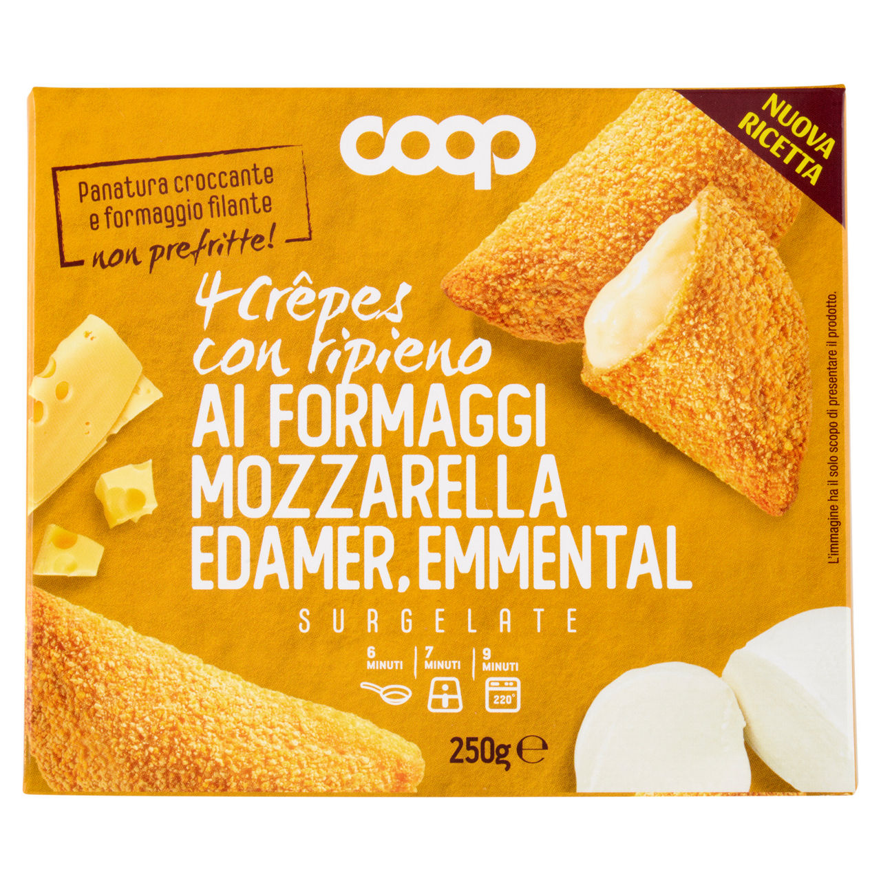 Crêpes con ripieno di formaggi 4 pz 250 gr
