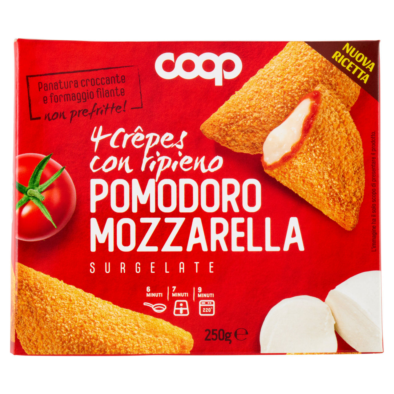 Crêpes con ripieno di pomodoro e mozzarella 4 pz 250 gr
