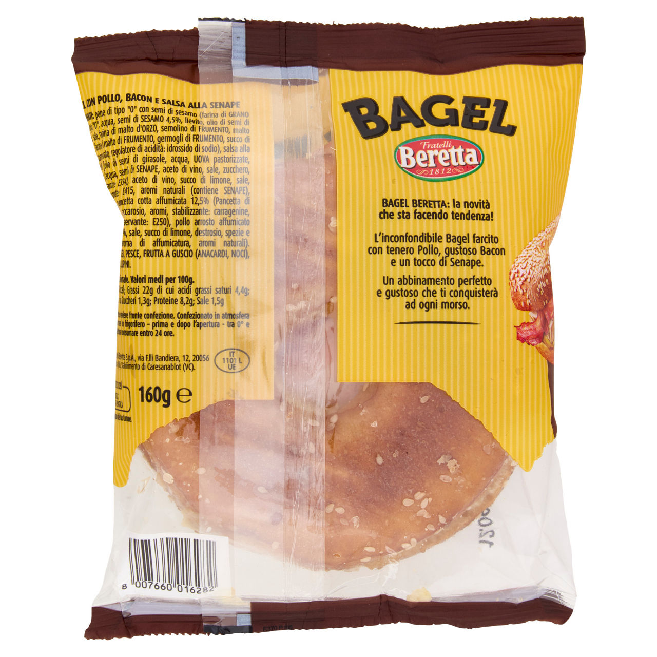 Bagel pollo e bacon con salsa alla senape 160 gr - Immagine 51