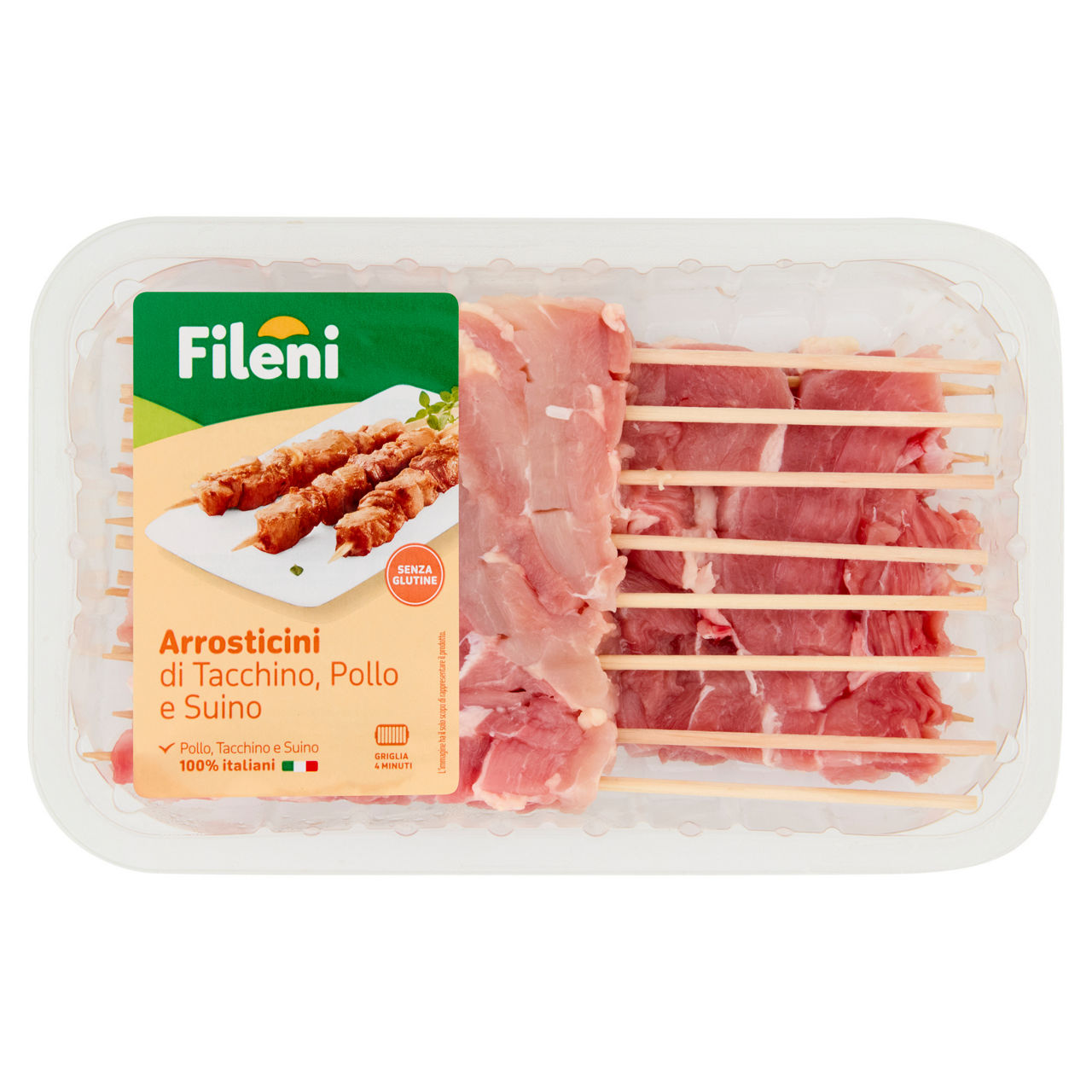 Arrosticini di tacchino pollo e suino 340 gr