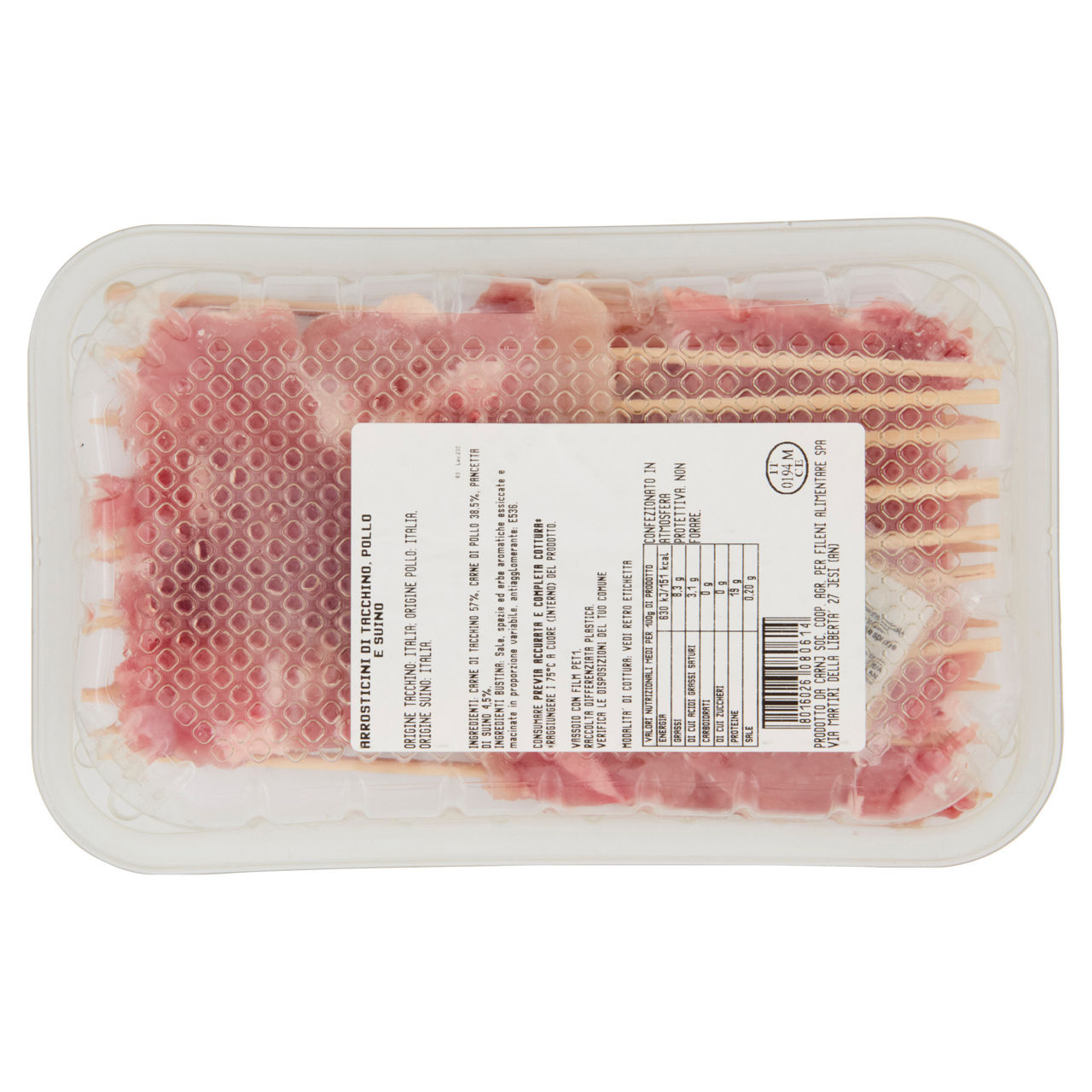 Arrosticini di tacchino pollo e suino 340 gr - Immagine 51