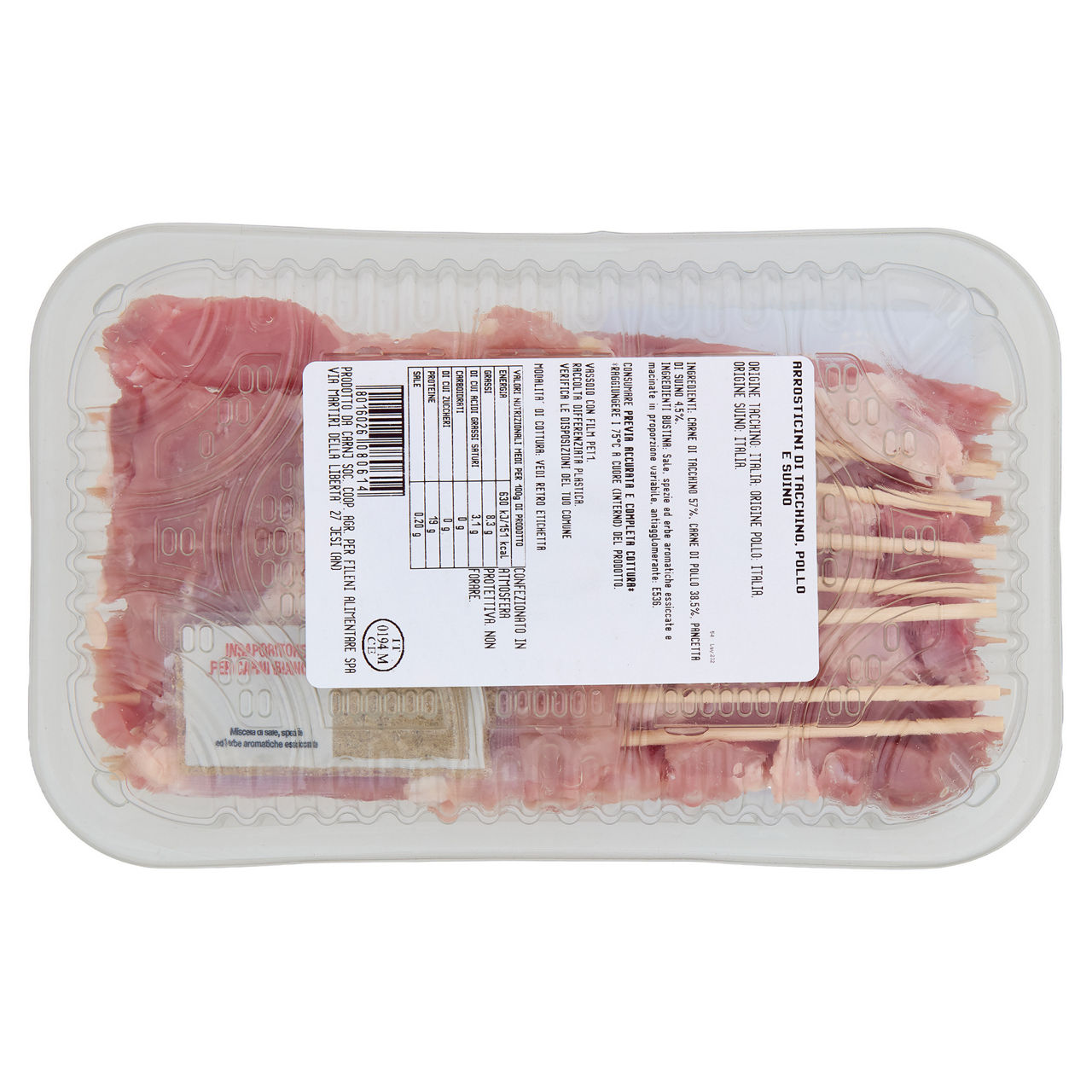 Arrosticini di tacchino pollo e suino 340 gr - Immagine 81