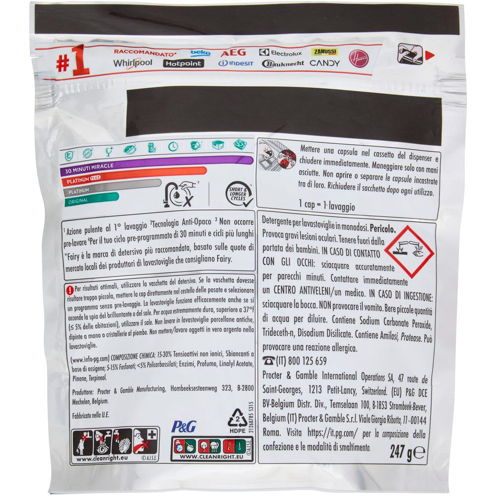 Detersivo lavastoviglie in caps Platinum Plus Miracle 15 lavaggi - Immagine 21