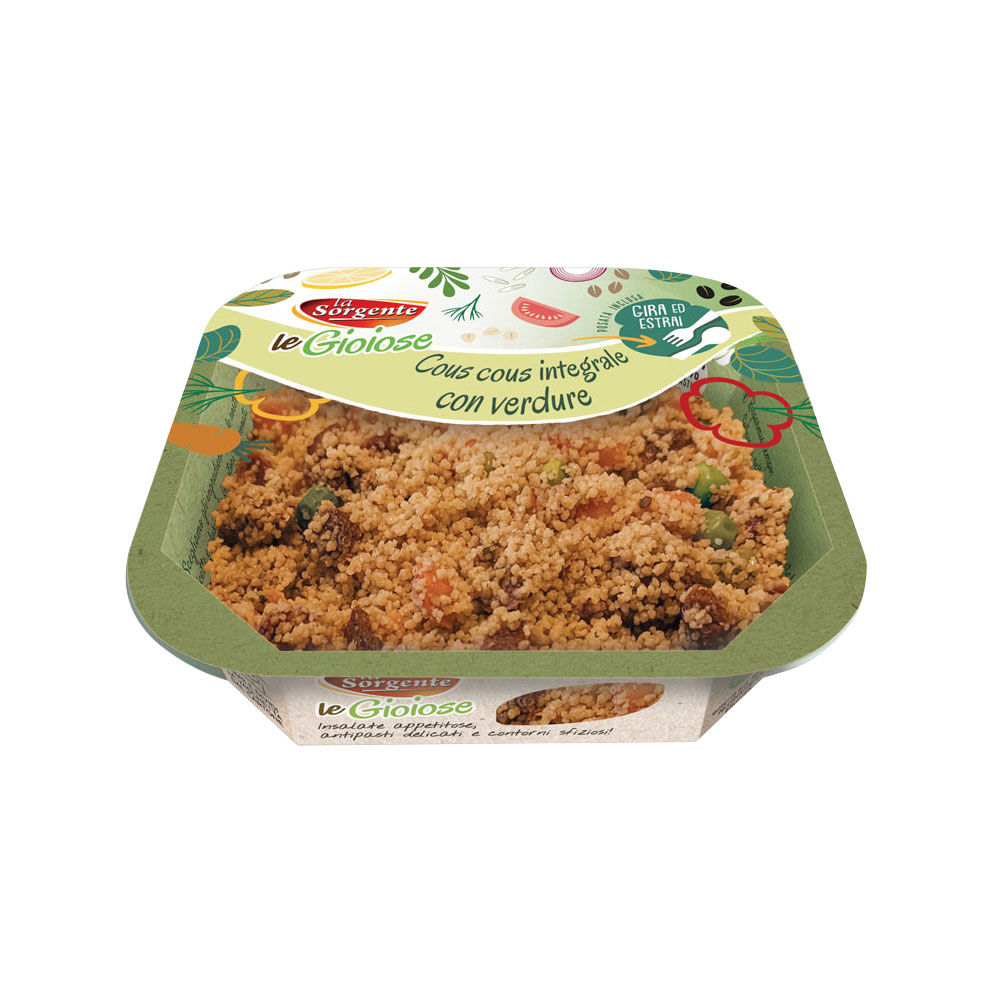 Cous cous integrale con verdure 200 gr