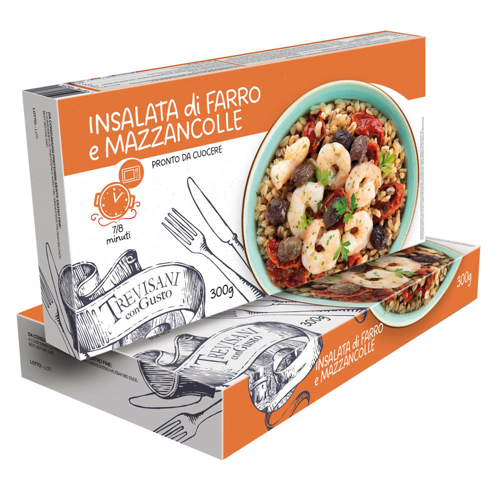 Insalata di farro e mazzancolle surgelata 300 gr