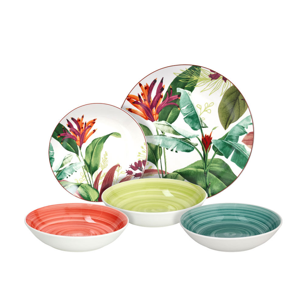Servizio piatti Tropicalia 18 pz
