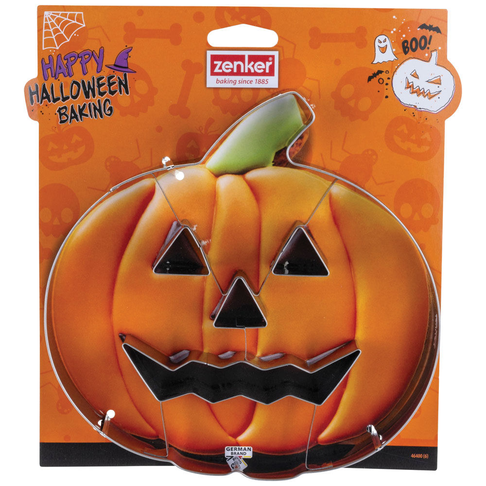 Tagliabiscotto XXL a forma di zucca Jack O'Lantern Halloween 1 pz