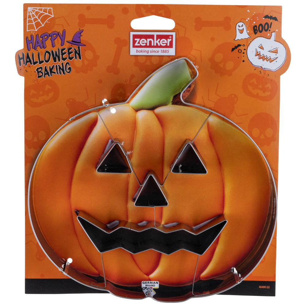 Tagliabiscotto XXL a forma di zucca Jack O'Lantern Halloween 1 pz - Immagine 11