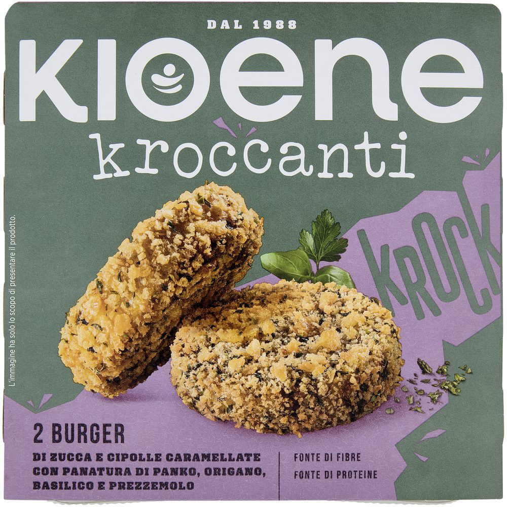 Burger Kroccanti di zucca e cipolla caramellata 2 pz 180 gr