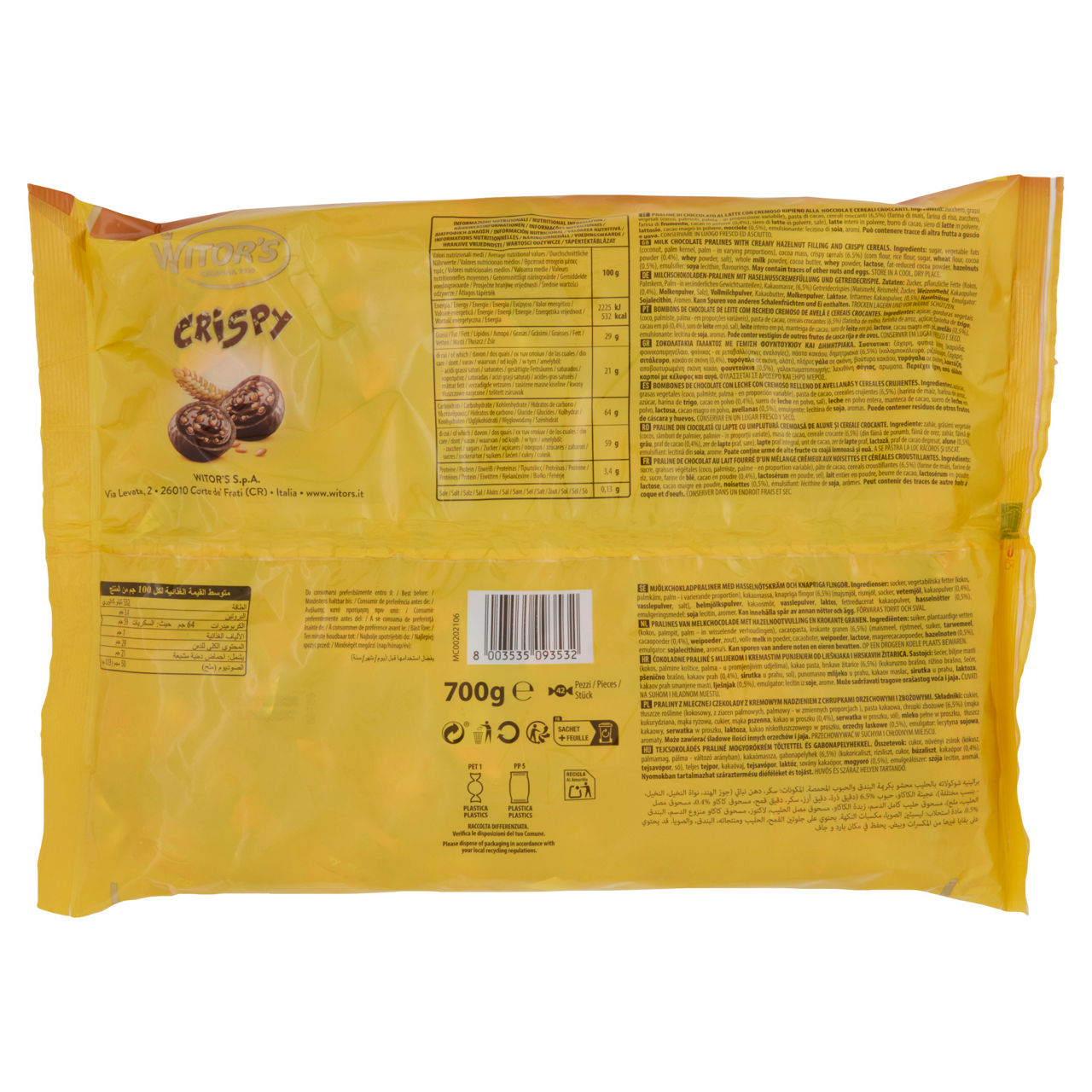 Praline di cioccolato ripieno nocciola Crispy 700 gr - Immagine 11