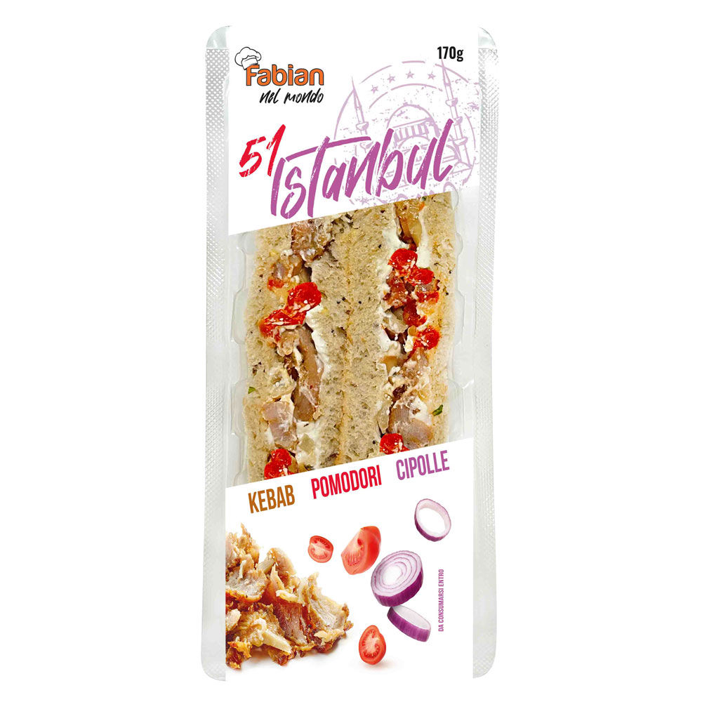 Tramezzino Istanbul kebab pomodori e cipolle 170 gr