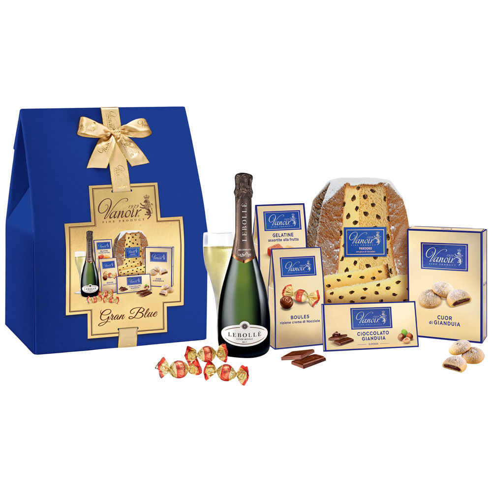 Cesto Gran Blue con pandoro