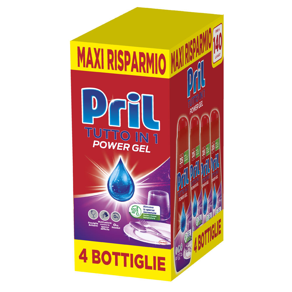 Detersivo lavastoviglie gel tutto in 1 classico 4 pz x 35 lavaggi - Immagine 11