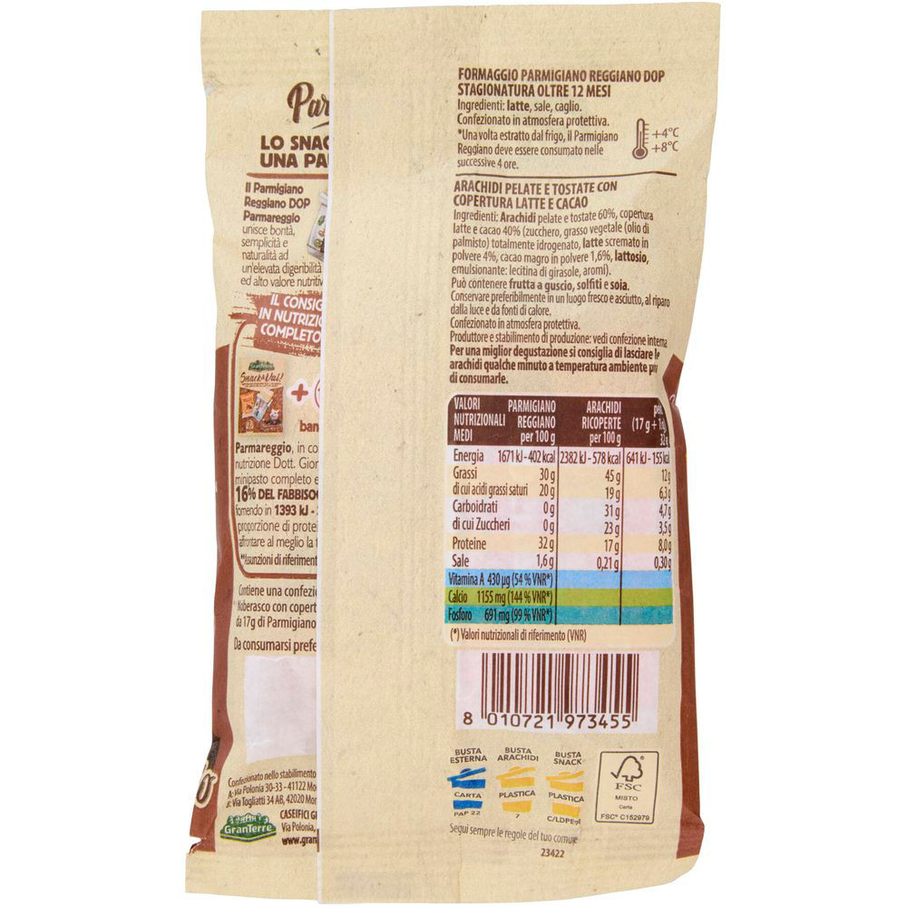 Snack con Parmigiano Reggiano DOP e arachidi al cacao - Immagine 21