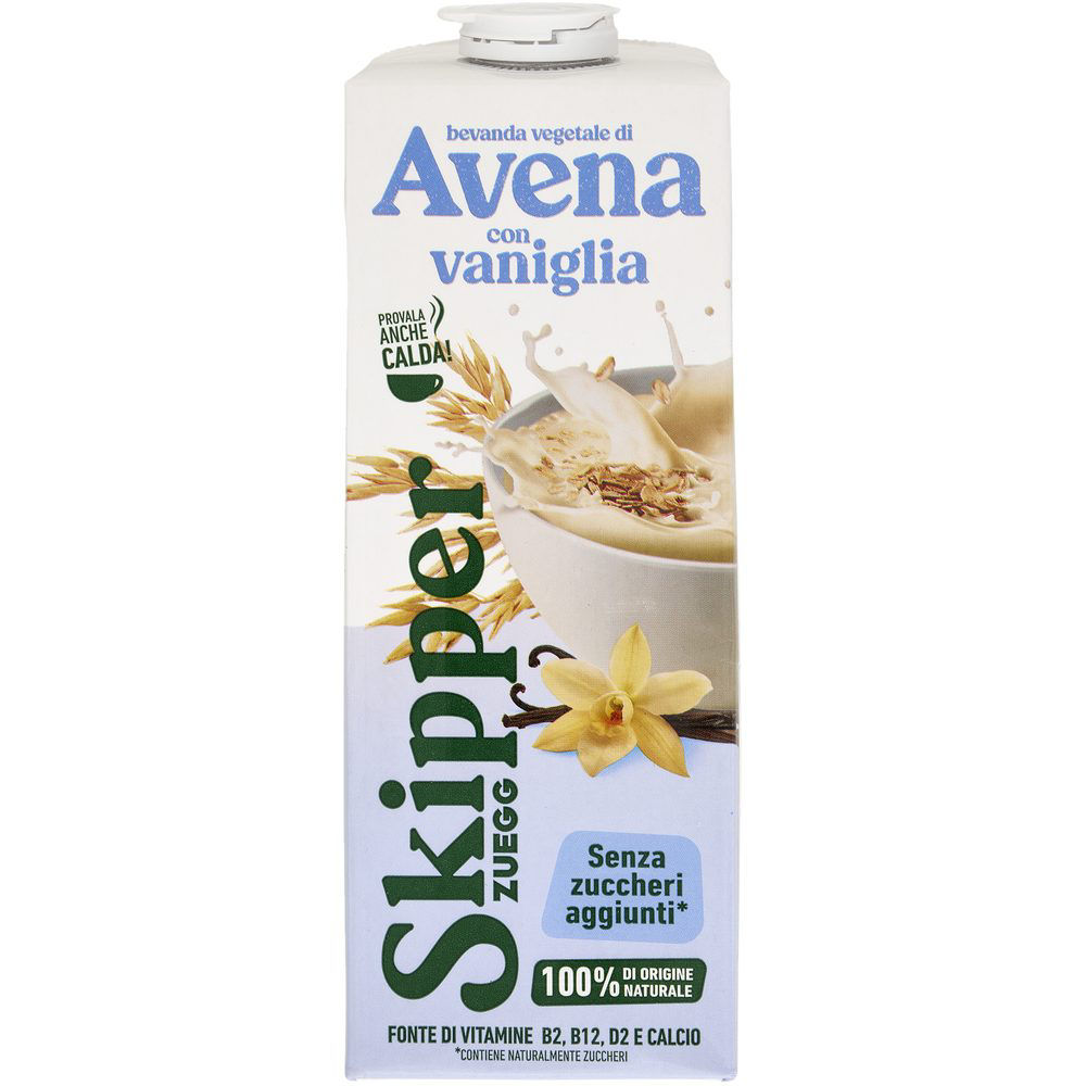 Bevanda vegetale di avena con vaniglia senza zuccheri aggiunti 1 lt
