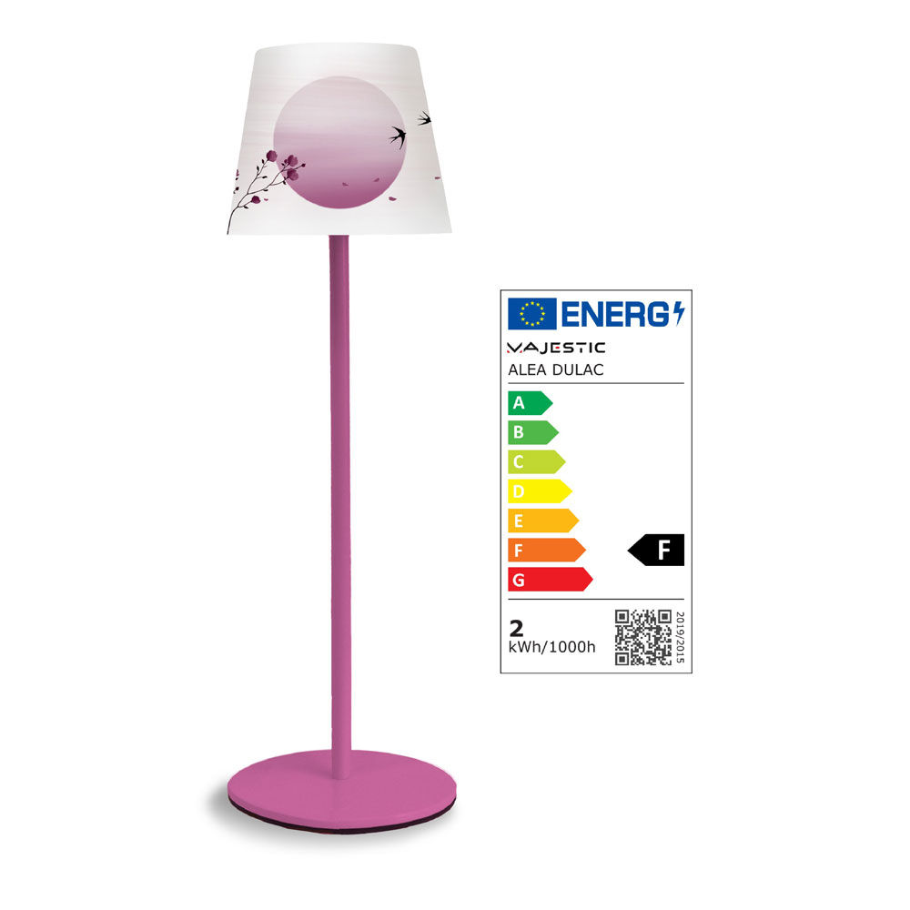 Lampada da tavolo Alea Dulac con fiori rosa e rondini 1 pz - Immagine 21