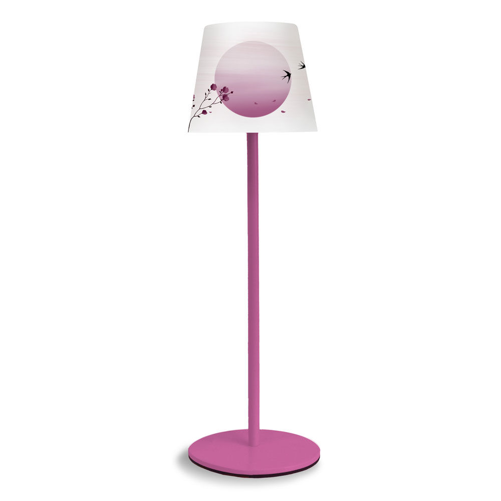 Lampada da tavolo Alea Dulac con fiori rosa e rondini 1 pz