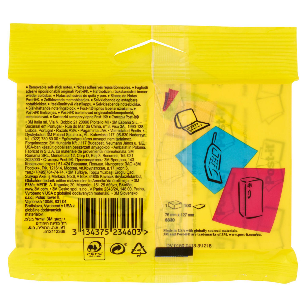 Post it rettangolare giallo 100 fogli - Immagine 21