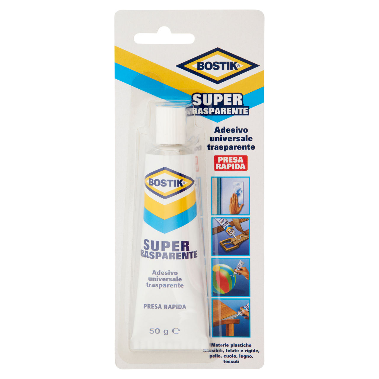 Colla super trasparente 50 g bostik adesivo a contatto - Immagine 01