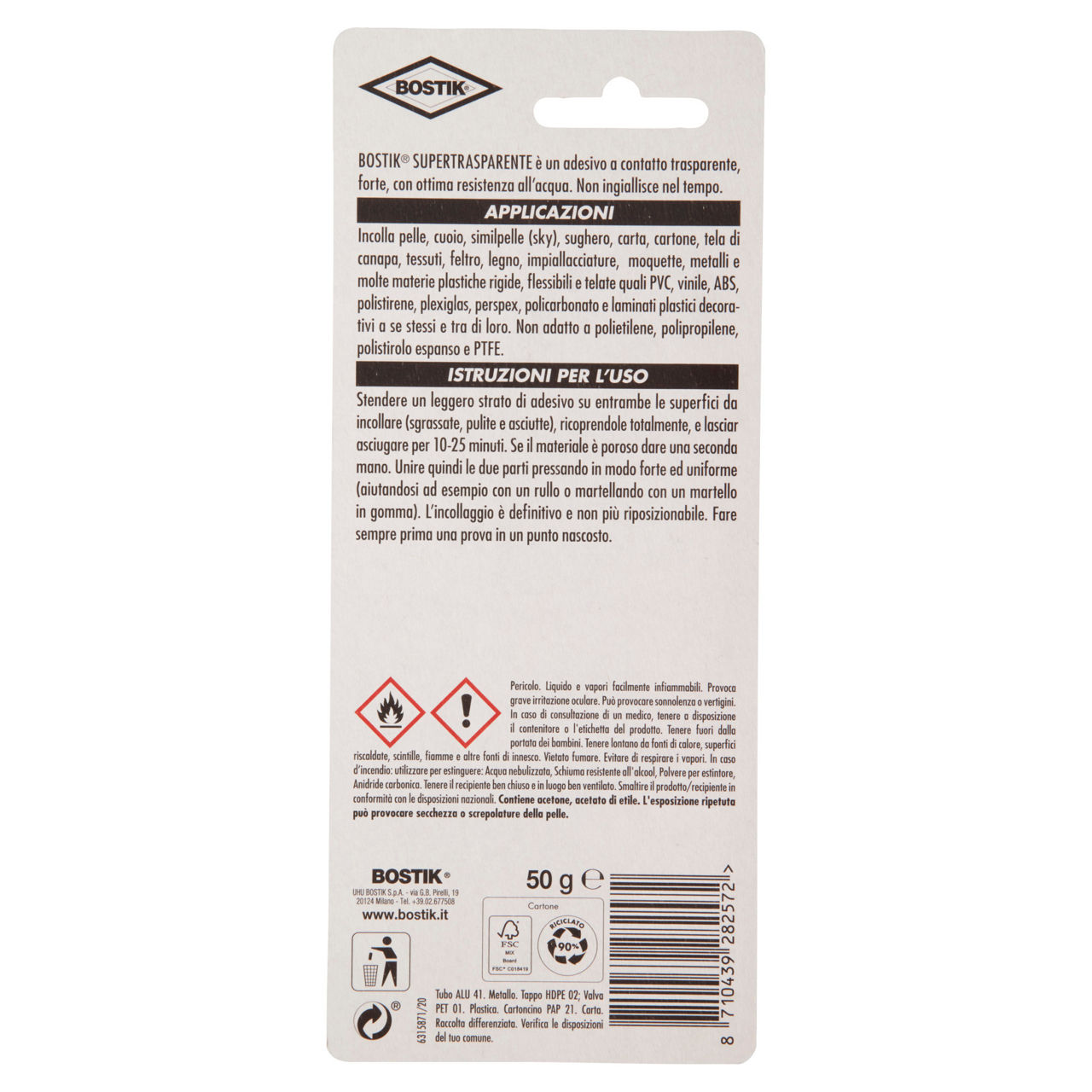 Colla super trasparente 50 g bostik adesivo a contatto - Immagine 11