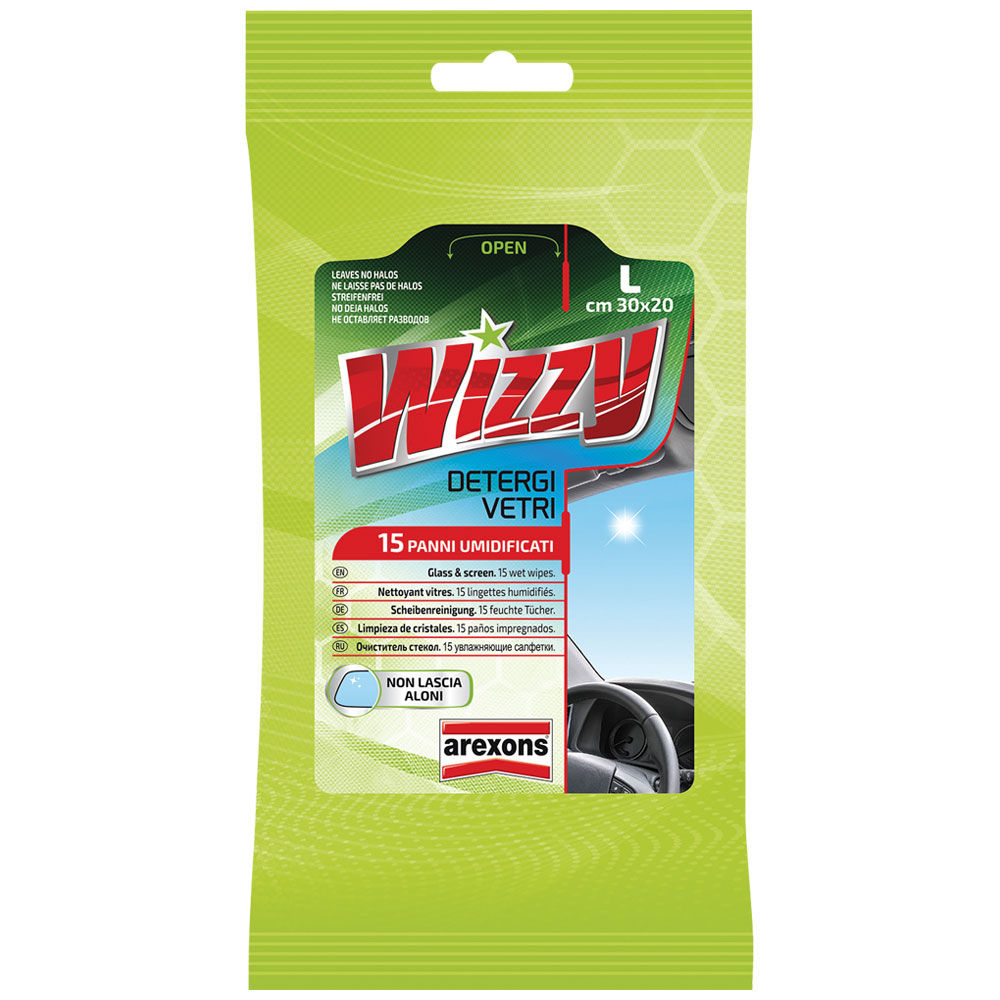 Panni umidificati auto detergi parabrezza 15 pz