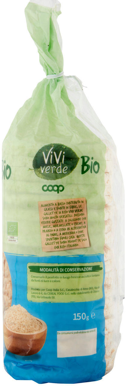 gallette di riso integrale Biologiche Vivi Verde 150 g - 6
