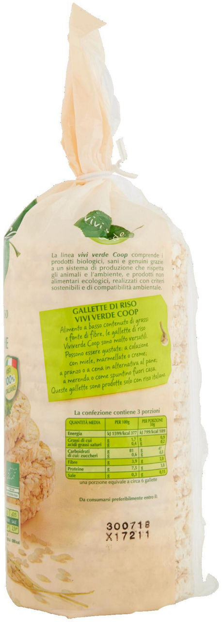 gallette di riso integrale Biologiche Vivi Verde 150 g - 7