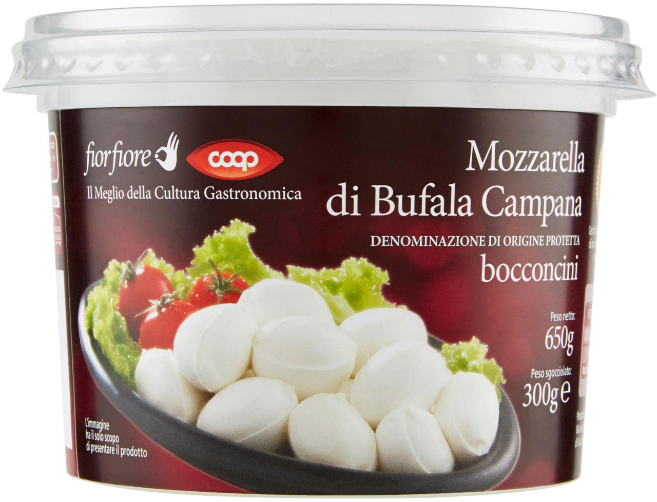 Mozzarella bufala campana dop bocconcini fior fiore coop 640 g sgocc. 300 g