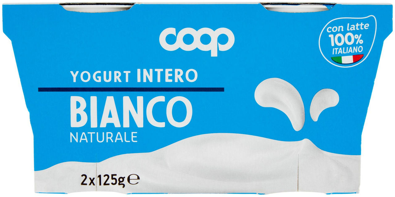 Yogurt intero bianco 2 pz de 125 gr