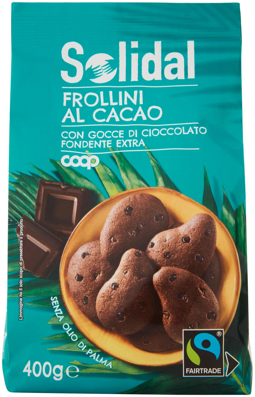 Frollini al Cacao con Gocce di Cioccolato Fondente Extra 400 g - 0