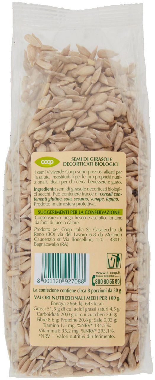 semi di girasole Decorticati Biologici Vivi Verde 250 g - 4