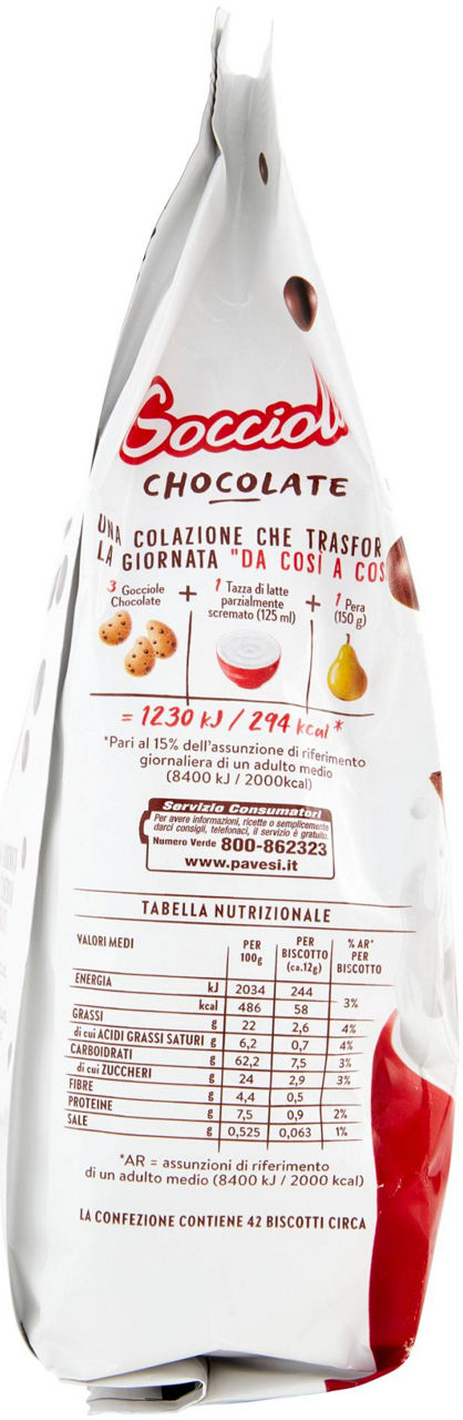 Biscotti Gocciole Chocolate 500g - 1