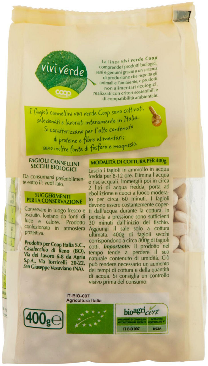 fagioli cannellini Biologici Vivi Verde 400 g - 5