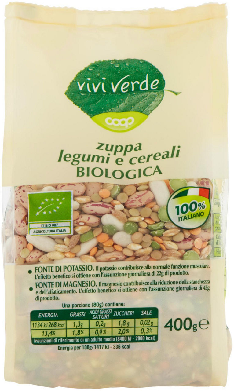zuppa legumi e cereali Biologica Vivi Verde 400 g - 1