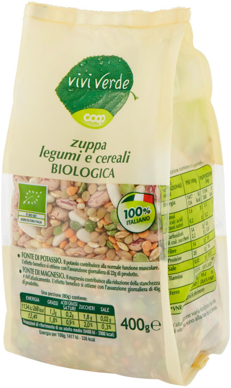 zuppa legumi e cereali Biologica Vivi Verde 400 g - 13