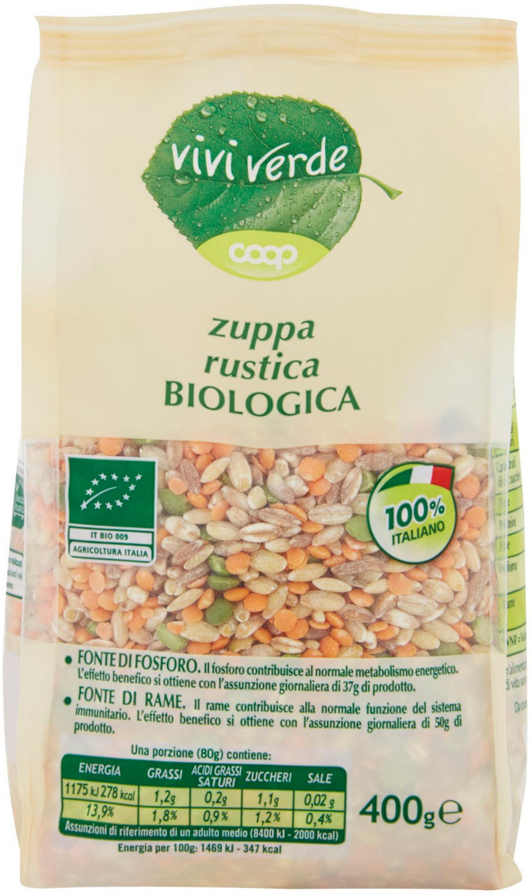 Zuppa rustica biologica vivi verde 400 g