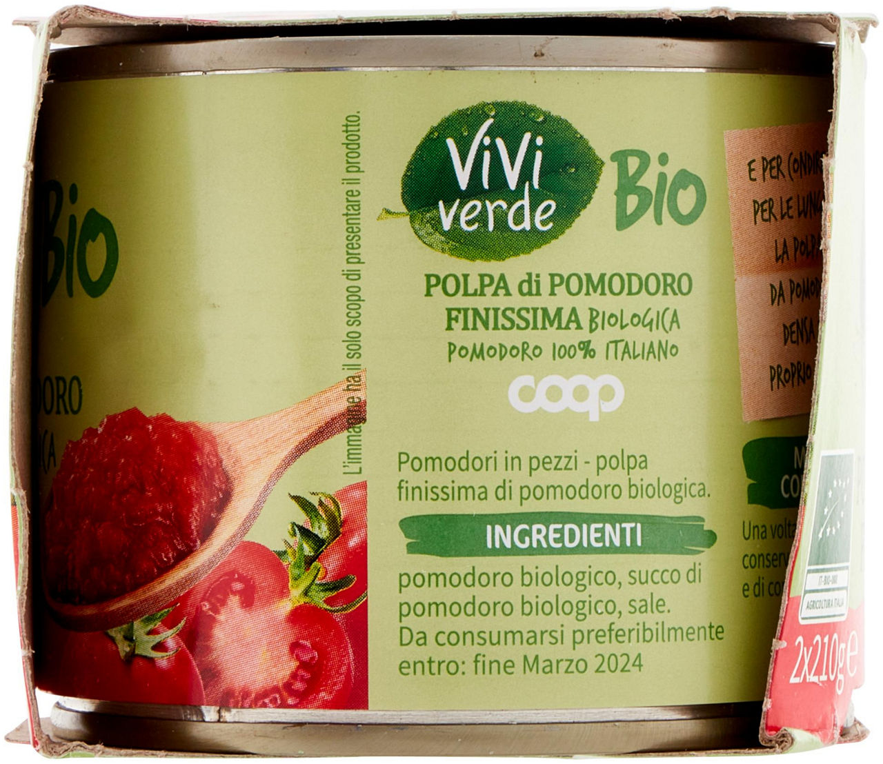 POLPA Pumodoro Finissima Biologico Vivi Verde 2X210 G - 6