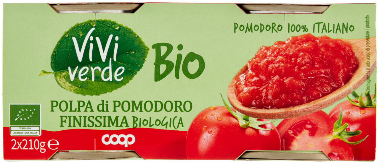 POLPA Pumodoro Finissima Biologico Vivi Verde 2X210 G - 1