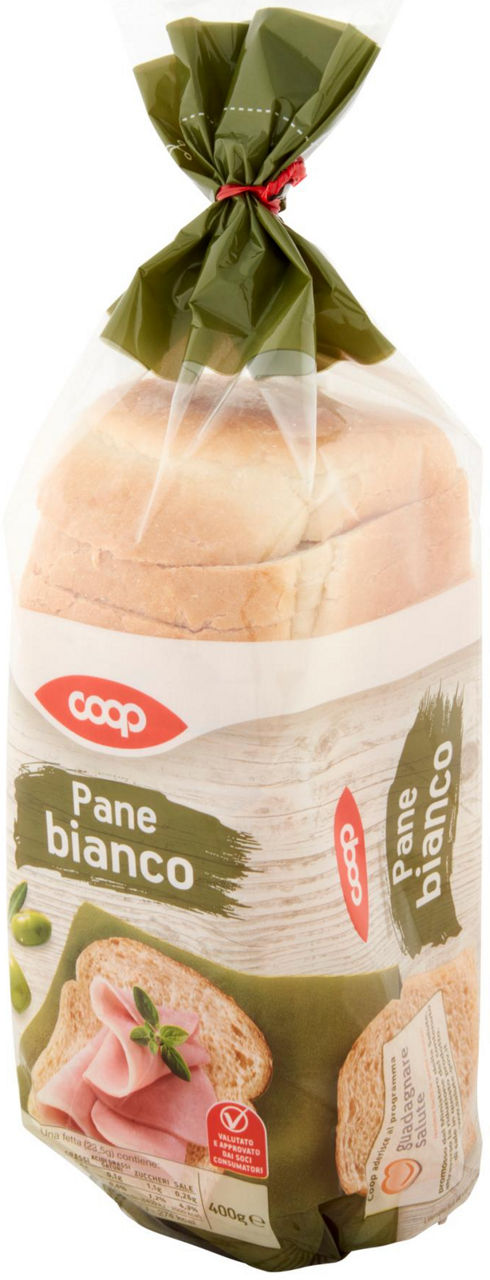 PANE BIANCO COOP CON OLIO EXTRAVERGINE DI OLIVA SACCHETTO GR.400 - 12