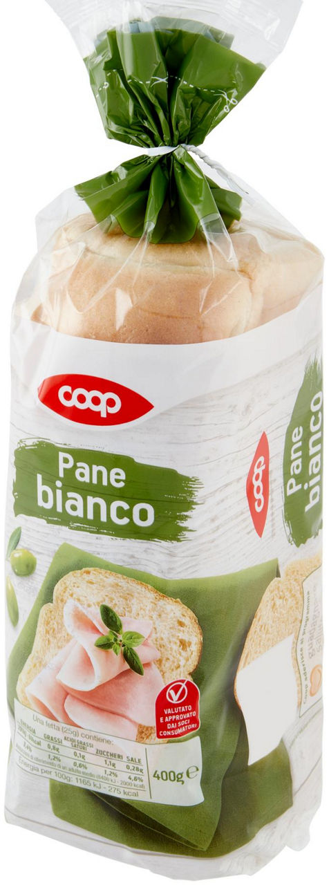 PANE BIANCO COOP CON OLIO EXTRAVERGINE DI OLIVA SACCHETTO GR.400 - 13