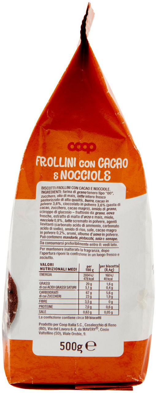 Frollini con Cacao e Nocciole 500 g - 3