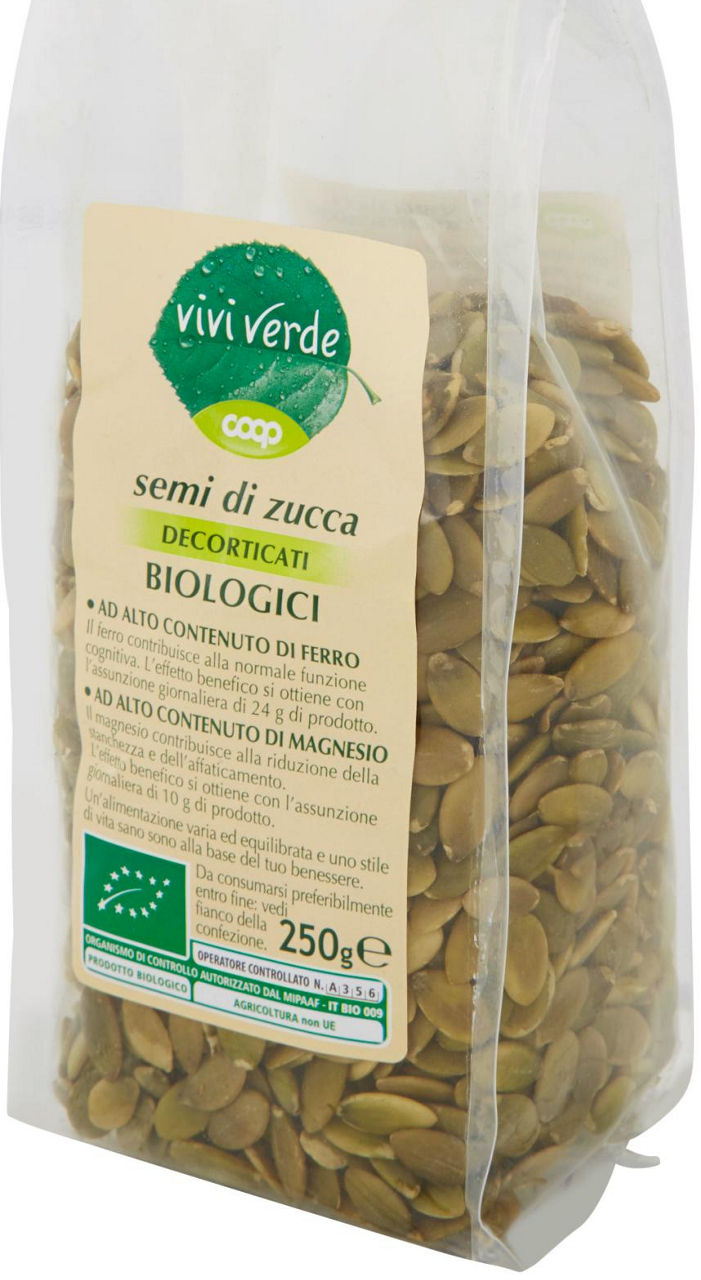 semi di zucca Decorticati Biologici Vivi Verde 250 g - 12