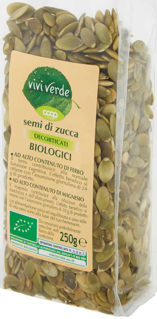 semi di zucca Decorticati Biologici Vivi Verde 250 g - 13