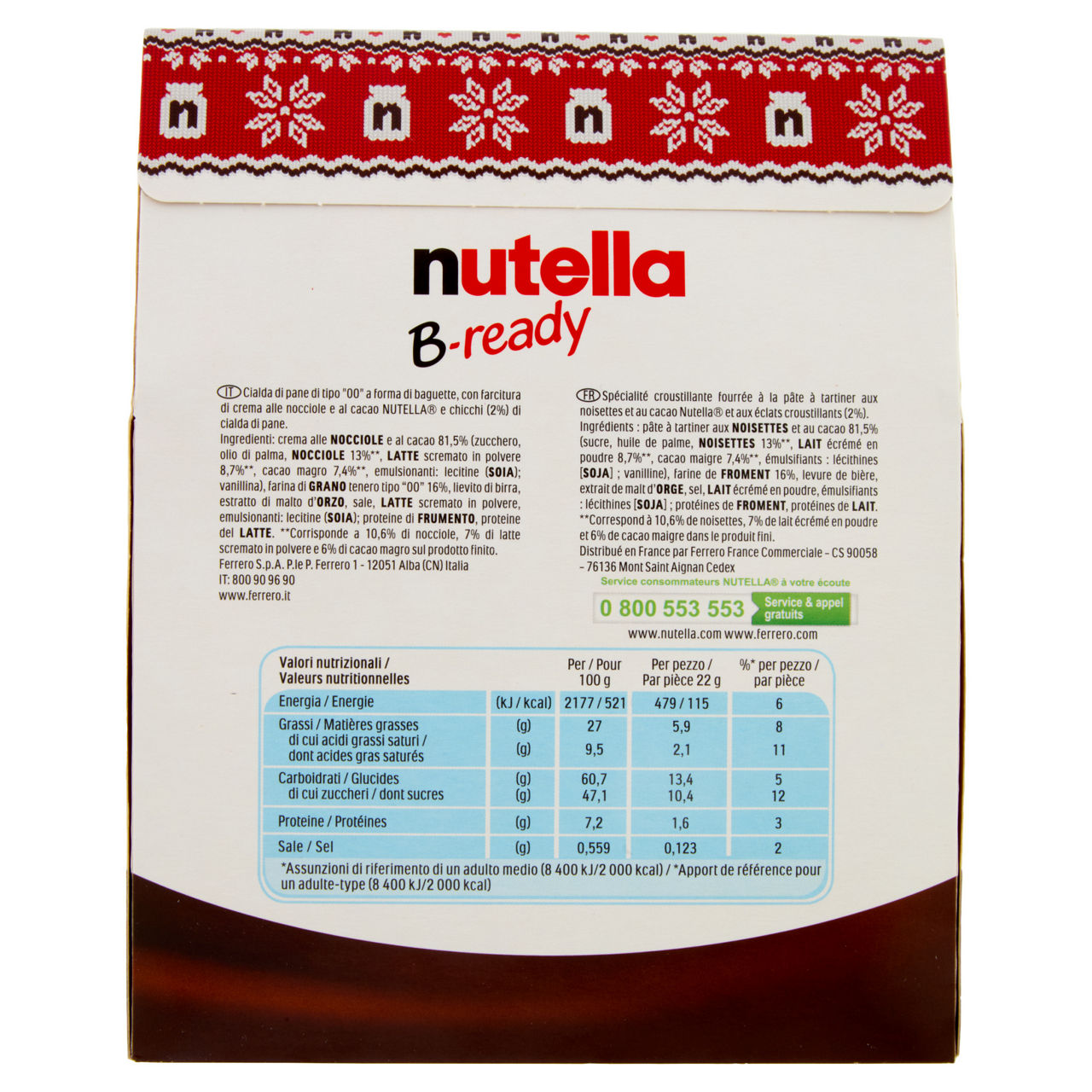 Biscotti nutella b-ready 6 pz x 22 gr - Immagine 51